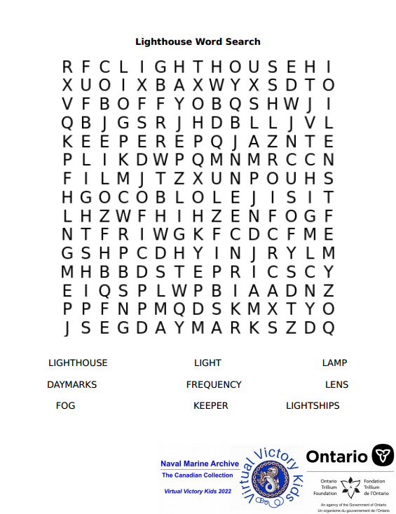 lighthouse word search