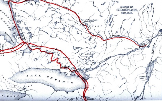 champlain's route 1615