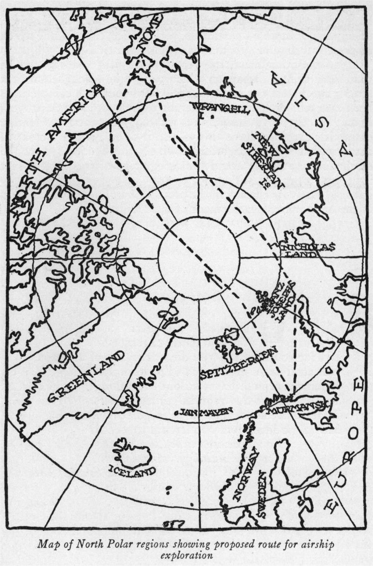 Chart of Nansen's proposed route
