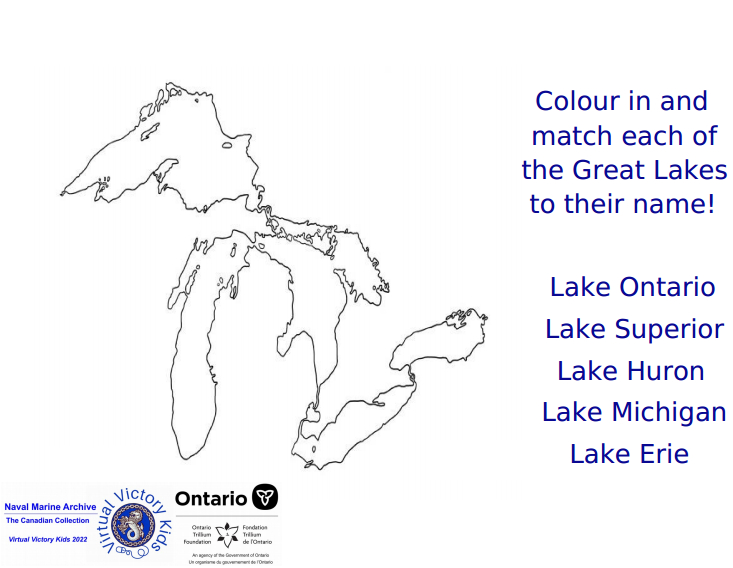 great lakes colouring page